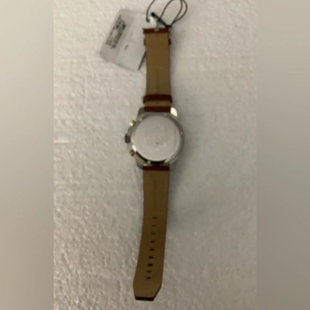 Tommy Hilfiger Men's Brown Quartz Stainless Steel and Leather Strap Casual Watch